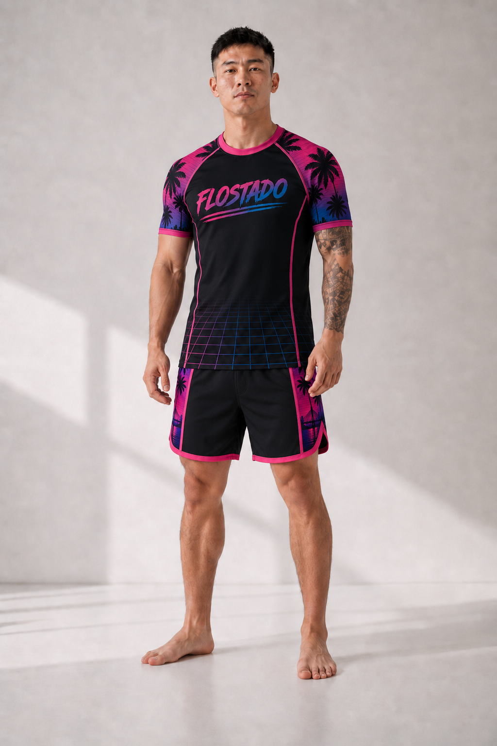 Neon Nights Rash Guard Shorts