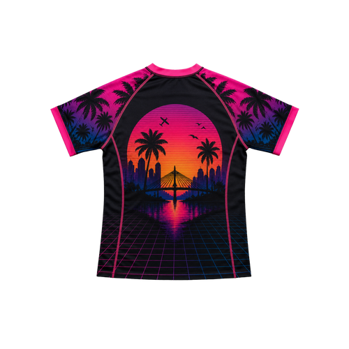 Neon Nights Rash Guard Top