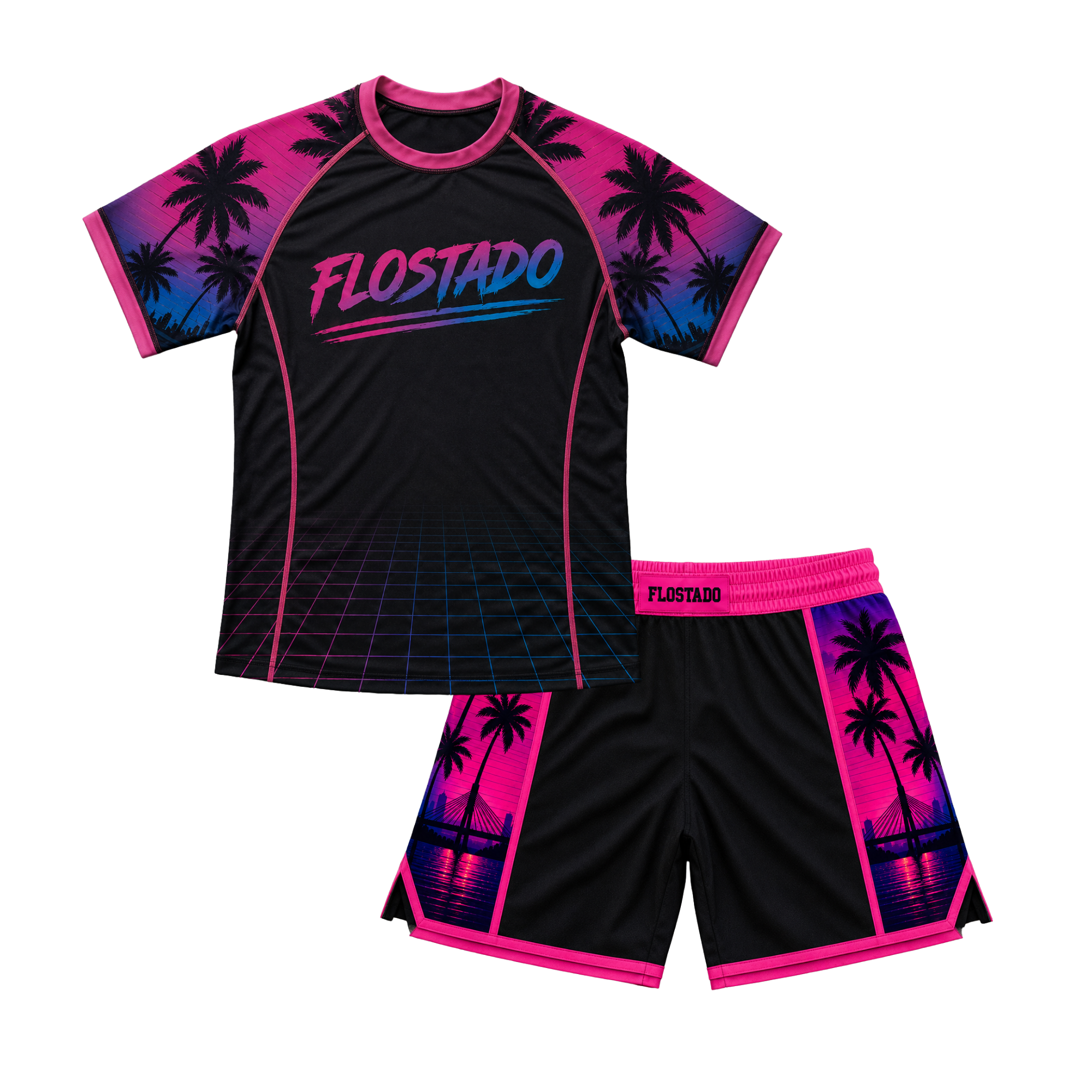 Neon Nights Rash Guard Shorts